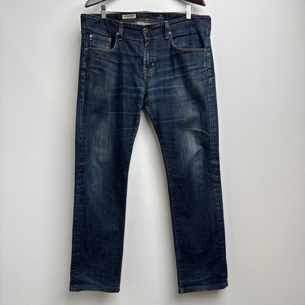Adriano Goldschmied AG Jeans 36x34 The Matchbox Slim Straight Made in USA Mens